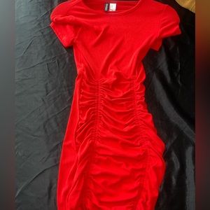 red H&M dress size xs